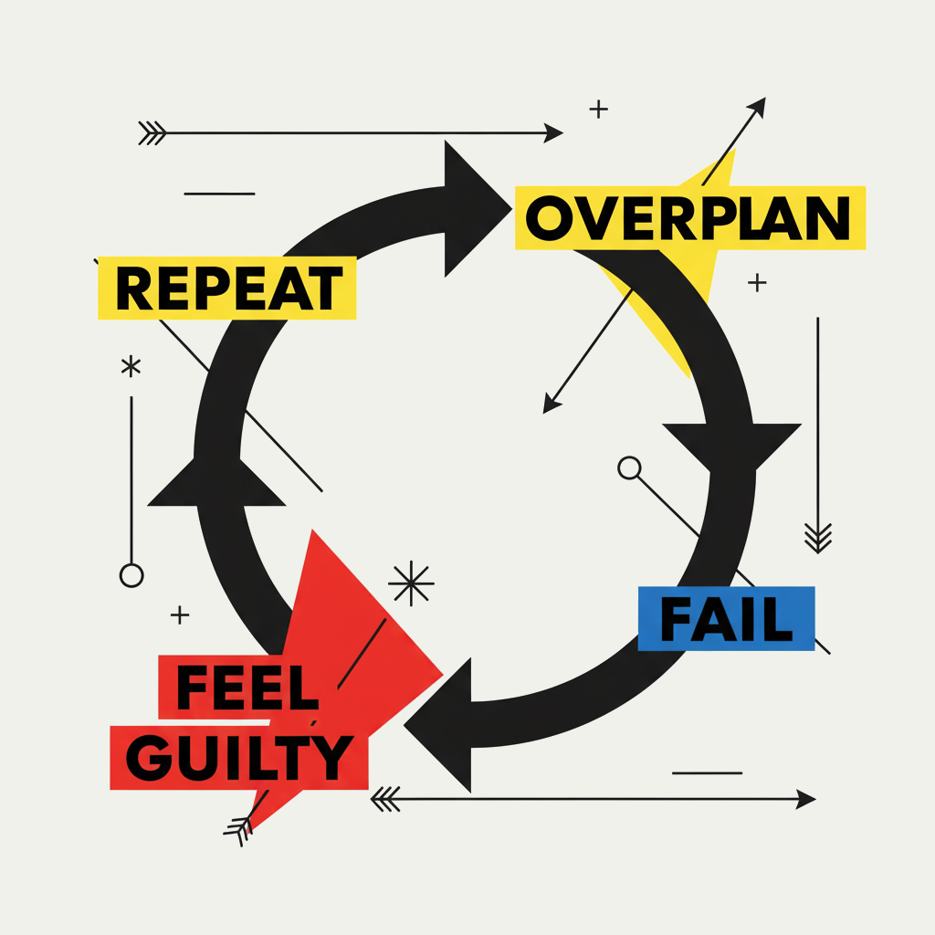 The evil loop: Overplan, Fail, Feel Guilty, Repeat